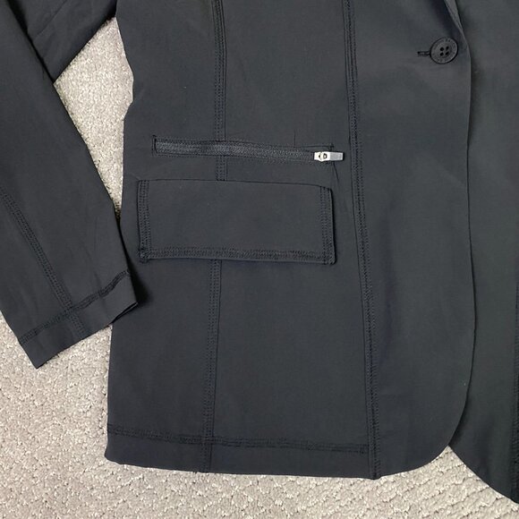 Eddie Bauer Travex Departure Blazer Women's 18 Black Travel Plus Size Stretch - Picture 3 of 16
